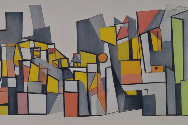 AI art georges gaudion inspired cubist village 2