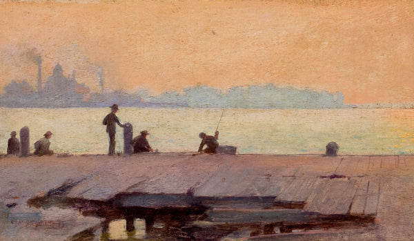 Charles Courtney Curran Fishermen on the Dock  1895
