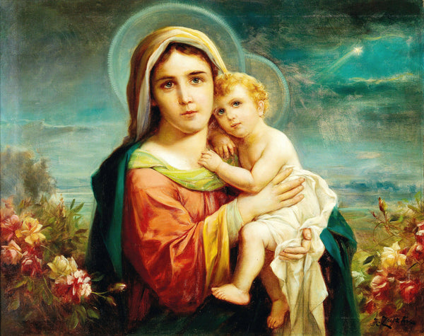 Hans Zatzka 1859 1945 Madonna and Child