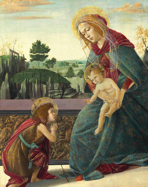 Sandro Botticelli 1445 1510  Madonna and Child with both Saints John 1485
