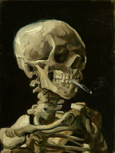 Van Gogh 1853 1890 Head of a skeleton with a burning cigarette
