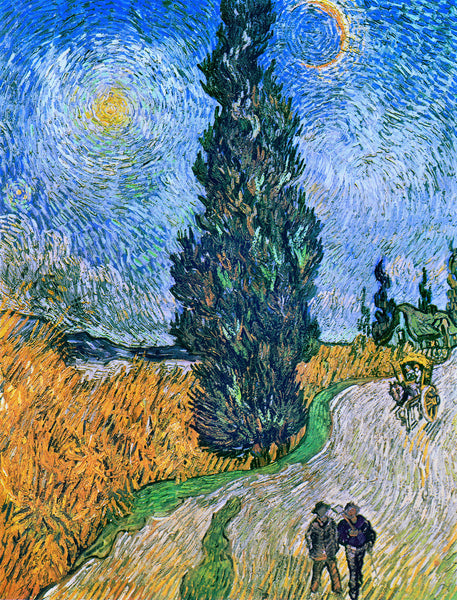 Van Gogh 1853 1890 Road with Cypress and Star  1890