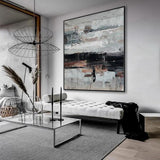 Handmade Abstract Oil Painting Contemporary Minimalist Work Art (hand painted)