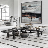 Handmade Abstract Oil Painting Contemporary Minimalist Work Art (hand painted)