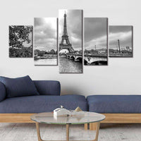 5 Panel Prints Wall Art Decorative Paris scene Picture WITH FRAME HQ Canvas Print