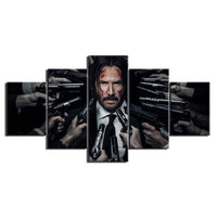 5 Pieces John Wick Poster Painting WITH FRAME HQ Canvas Print