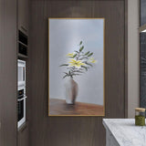 Handmade Oil Painting Modern Flowers Minimalist Abstract (hand painted)