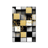 Abstract Art Hand Painted Gold Abstract Oil Painting Handmade Geometric Painting