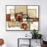 Abstract Geometric Painting Hand Painted Oil Painting On Canvas Handmade Wall Art Pictures For Living Room Home Decoration