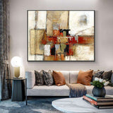 Abstract Geometric Painting Hand Painted Oil Painting On Canvas Handmade Wall Art Pictures For Living Room Home Decoration