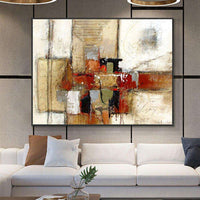 Abstract Geometric Painting Hand Painted Oil Painting On Canvas Handmade Wall Art Pictures For Living Room Home Decoration