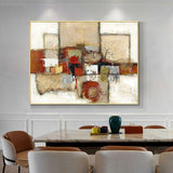 Abstract Geometric Painting Hand Painted Oil Painting On Canvas Handmade Wall Art Pictures For Living Room Home Decoration