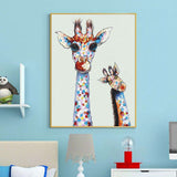 Abstract Giraffe Handmade Oil Painting On Canvas Hand Painted Animals Painting Wall Art Abstract Modern Home Decoration