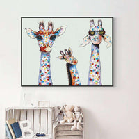 Abstract Giraffe Handmade Oil Painting On Canvas Hand Painted Animals Painting Wall Art Abstract Modern Home Decoration