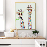 Abstract Giraffe Handmade Oil Painting On Canvas Hand Painted Animals Painting Wall Art Abstract Modern Home Decoration