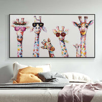 Abstract Giraffe Oil Painting On Canvas Hand Painted Animals Painting Abstract Handmade Modern Wall Art For Home Decoration