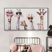 Abstract Giraffe Oil Painting On Canvas Hand Painted Animals Painting Abstract Handmade Modern Wall Art For Home Decoration