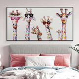 Abstract Giraffe Oil Painting On Canvas Hand Painted Animals Painting Abstract Handmade Modern Wall Art For Home Decoration