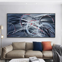 Abstract Hand Painted Oil Painting On Canvas Spirals Modern Abstract Wall Art