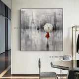 Handmade Abstract Oil Painting Canvas Modern Bright Color Girl Painting (hand painted)