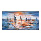 Abstract Seascape Sailboat Hand Painted Oil Painting On Canvas New Original Design