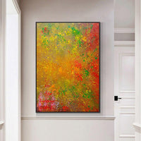 Abstract Thick Texture Oil Painting On Canvas Hand Painted Red Wall Art