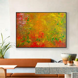 Abstract Thick Texture Oil Painting On Canvas Hand Painted Red Wall Art