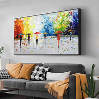 Abstract Thick Textured Trees Oil Pianting On Canvas Hand Painted Modern Wall Art