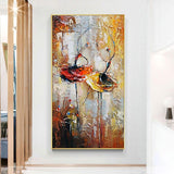 Abstract Two Dancing Girls Painting Hand Painted Oil Painting On Canvas Modern Wall Art For Wedding Decoration