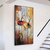 Abstract Two Dancing Girls Painting Hand Painted Oil Painting On Canvas Modern Wall Art For Wedding Decoration