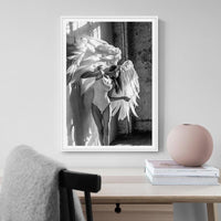 Angel Wing Lady Wall Art Canvas Black White HQ Canvas Print