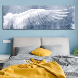 Kids Room Angel Wings Vintage Black And White Wall Art HQ Canvas Print