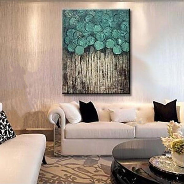 Abstract flower trees Oil Painting Canvas handmade tree oil painting