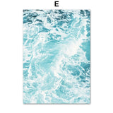 Blue Beach Surfing Van Tropical Nordic Wall Art HQ Leinwanddruck