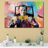 Kids Room Di Caprio Wolf Of Wall Street Money Art HQ Canvas Print Painting