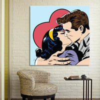 Canvas Painting Roy Lichtenstein Pop Art Cartoon Oil Wall Picture (Hand Painted!)