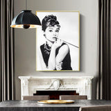 Classic Audrey Hepburn Potrait Make Up Modern Poster HQ Canvas Print Wall Art