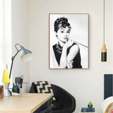 Classic Audrey Hepburn Potrait Make Up Modern Poster HQ Canvas Print Wall Art