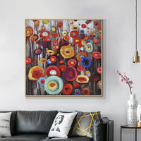Colorful Flowers Painting On Canvas Hand Painted Oil Painting Abstract Flower Wall Art Decoration