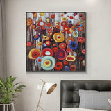 Colorful Flowers Painting On Canvas Hand Painted Oil Painting Abstract Flower Wall Art Decoration