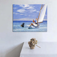 Edward Hopper Ground Swell Wall Art HQ Canvas Print Berühmter RAHMEN VERFÜGBAR