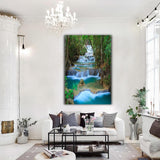 Modern Wall Art Waterfall Landscape Picture FRAME AVAILABLE HQ Canvas Print