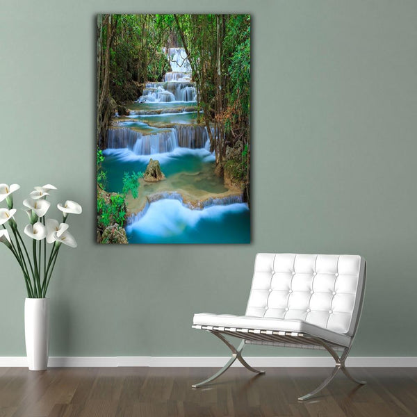 Modern Wall Art Waterfall Landscape Picture FRAME AVAILABLE HQ Canvas Print