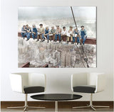 Kids Room Empire State Building Build Workers FRAME AVAILABLE HQ Canvas Print