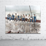 Kids Room Empire State Building Build Workers FRAME AVAILABLE HQ Canvas Print