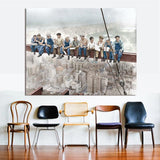 Kids Room Empire State Building Build Workers FRAME AVAILABLE HQ Canvas Print