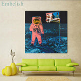 Space Planet Astronaut By Andy Warhol Modern Home Decor FRAME AVAILABLE HQ Canvas Print