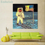 Space Planet Astronaut By Andy Warhol Modern Home Decor FRAME AVAILABLE HQ Canvas Print