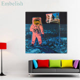 Space Planet Astronaut By Andy Warhol Modern Home Decor FRAME AVAILABLE HQ Canvas Print