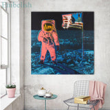 Space Planet Astronaut By Andy Warhol Modern Home Decor FRAME AVAILABLE HQ Canvas Print